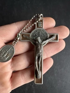 St. Benedict Crucifix + Purgatory Medal – Italy – Vintage - Picture 1 of 10