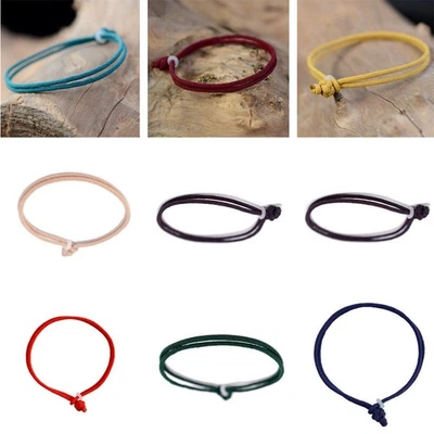 2PCS Glück Handgemachtes Knoten Seil Schnur String Verstellbare Armband Schmuck - Bild 1 von 4