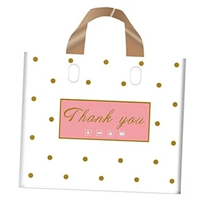 Thank You Bags Shopping Bags, 50 Pack Extra Thick Medium (Pack of 50) Polka Dot - Picture 1 of 7