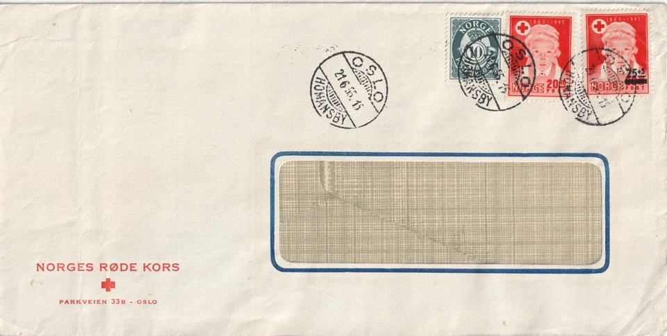 Cubierta Cruz Roja Noruega 1955 Foto 1 de 1