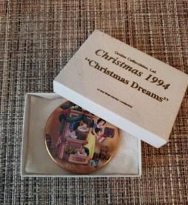 Disney Schneewittchen Porzellan Weihnachtsträume Vintage 1994 Ornament GROLIER Ltd - Bild 1 von 3