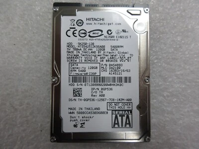 Hitachi HTS542512K9SA00 120GB SATA 2.5" HDD Hard Drive - Image 1 of 4