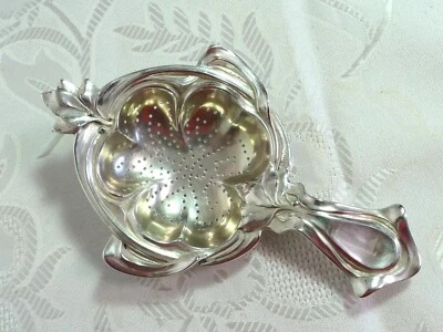 Jugendstil Teesieb 800 Silber WTB, Wilhelm Binder - Bild 1 von 4