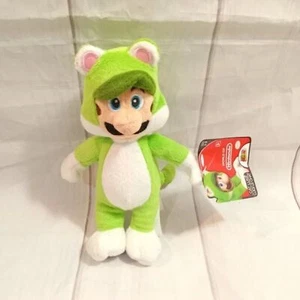 World of Nintendo Mario Bros U Cat Luigi Green Plush 8" plush 2015 Tags - Picture 1 of 7