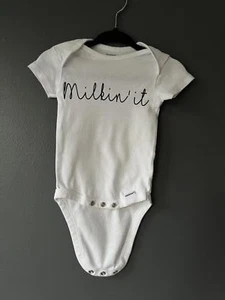 Gerber Infant Bodysuit - Milkin' It - Size 6-9M - Picture 1 of 6