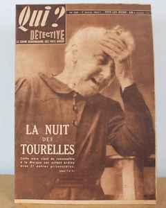 Qui? Détective N°59 L'hebdomadaire des faits divers 1947 La nuit des Tournelles - Imagen 1 de 4