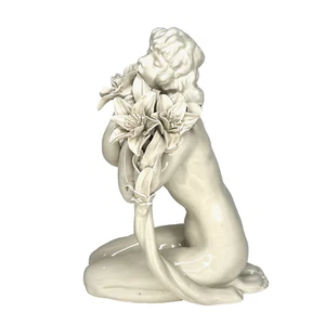 Antigua estatuilla rococó Art Nouveau de mujer desnuda de porcelana Von Schierholz Art Nouveau - Imagen 1 de 8