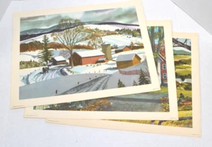 VTG Lot Of 3 Donald Art Company Made In USA Prints 9" x 7" ready to frame. - Bild 1 von 6