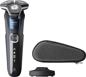 Philips Shaver Series 5000 Rasoio Elettrico Wet & Dry Trimmer Nero/Blu S5885/35 - Foto 1 di 2