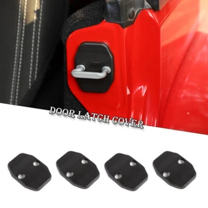 4pcs Door Lock Latch Buckle Cover Protector Trim For Jeep Wrangler JK JKU 07-17 - Picture 1 of 10