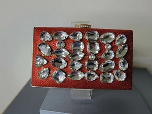 NEUE CLUTCH ROTE KRISTALL ABEND STRASS CLUTCH. - Bild 1 von 10