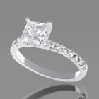 F/Vs2 Princess Cut Diamond Engagement Ring 1.40 Ct 950 Platinum Solitaire