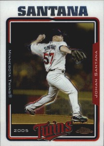2005 Topps Chrome Minnesota Twins Baseball Card #116 Johan Santana