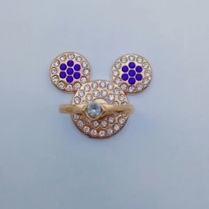 Universal 360 Rotating Finger Ring Stand Holder For Cell Phone - Crystal Stone - Picture 1 of 15