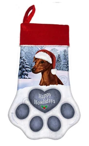 Christmas Stocking - Uncropped Red Miniature Pinscher - Picture 1 of 1