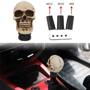 JDM Skull Head Manual Car Gear Stick Shifter Knob Shift Lever Handle Universal - Picture 1 of 8