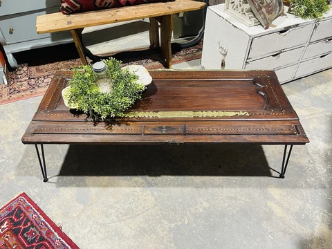 Antique french wardrobe door coffeetable Cover