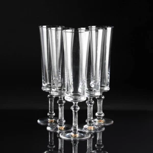 Vasos de cristal Royal Leerdam Royalume juego de 5 flautas de champán vintage - Imagen 1 de 5