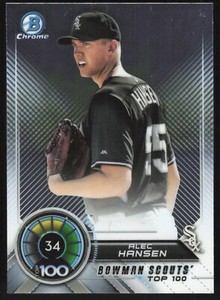 2018 Bowman Chrome Scouts' Top 100 Prospects Alec Hansen #BTP-34 Chicago White
