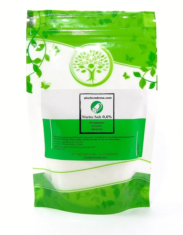ALCOFERMBREW Sale nitrito/decapaggio 0.6% - 100g Sacchetto - per Prosciutto | Jambon…