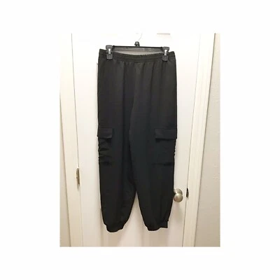 ZARA NWT Womens Black Cargo Jogger Pants Size Small Lightweight - Image 1 of 4