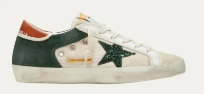 New Golden Goose Superstar Leather Glitter Low-Top Sneakers 4961 - Retail $625 - Image 1 of 4