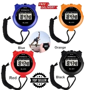 Digitale Hand-Sport-Stoppuhr Stoppuhr Timer Alarmzähler UK-Verkäufer - Bild 1 von 27