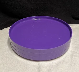 3 Dinner Plate 10" Heller Massimo Vignelli Plastic Melamine Mid Century Stacking - Picture 1 of 3