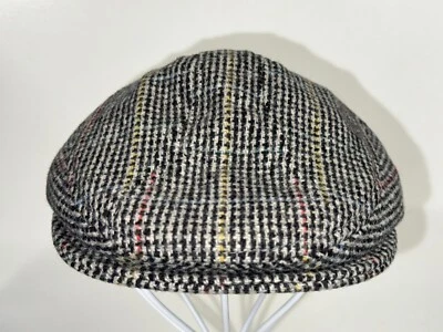 Boné plano de lã tweed elegante driver clássico XS 54cm X-pequeno  - Imagem 1 de 4