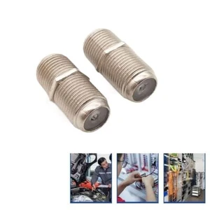 F Two-way Extension Cable F Type Coupler Adapter TV Cable Connector - Zdjęcie 1 z 7