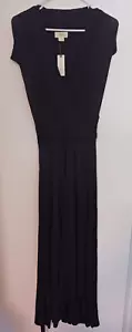 NWT Maeve by Anthropologie Black Sleeveless Maxi Dress w/ Hi Low Skirt Size Sm. - Picture 1 of 5