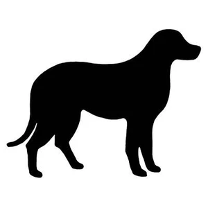 Calcomanías de vidrio fundido negro Labrador Retriever perro 2 pulgadas 3 piezas - Imagen 1 de 1