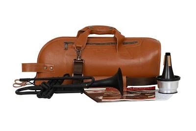 Trumpet bag by MG Leather Work Genuine leather Flotar Orange