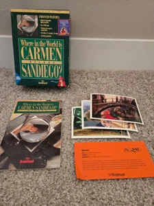 #0019 Where in the World is Carmen Sandiego Big Box Deluxe PC Game --Manual ONLY - Picture 1 of 2