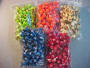 100 NUOVE TESTE GALLEGGIANTI DA PESCA 3/8 AMI TAGLIA 1 #434 WALLEYE JIGS - Foto 1 di 5