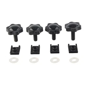 4x Bolsa de sillín cerradura pernos tornillos para Harley Touring FLHR FLHT 1993-18 DE - Imagen 1 de 10