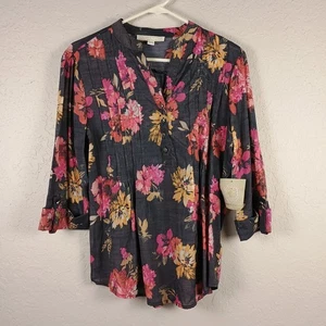 Juniper & Limette geblümte Bluse Tunika Oberteil Damen Größe PM neu mit Etikett mehrfarbig - Bild 1 von 9