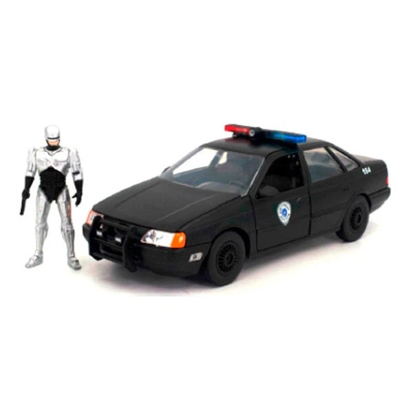 Robocop 1986 Ford Tarus Car + Figura 1:24 Jada Toys - Immagine 1 di 1