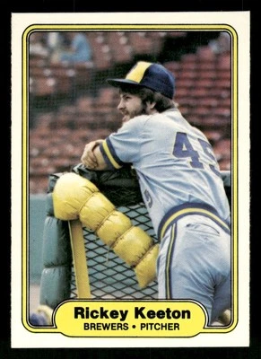 1982 Fleer Rickey Keeton #146 Milwaukee Brewers - Image 1 of 2