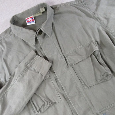 Propper Military Shirt Men's L "Cargo" Green BDU "Long Sleeve" (ink stain) - Image 1 of 4