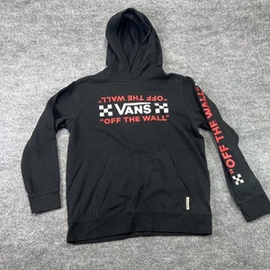 Vans Hoodie Boys M Medium Long Sleeve Casual Hooded Lightweight Outdoors Black - Picture 1 of 9