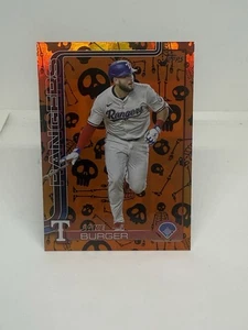 JAKE BURGER 2025 Topps Update Holiday Mummy Foil Parallel 40/50 Rangers 🍔 - Picture 1 of 2