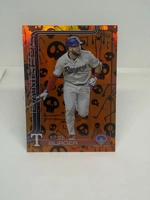 JAKE BURGER 2025 Topps Update Holiday Mummy Foil Parallel 40/50 Rangers 🍔 - Image 1 of 2