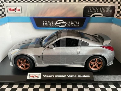 NISSAN 350Z Nismo Custom Silver Grey-Black MAISTO 1:18 Scale Die-Cast Model Car