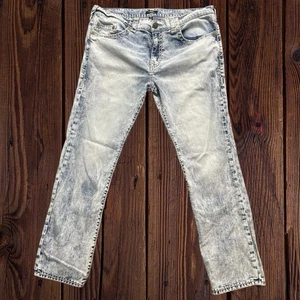 True Religion Ricky Jeans Herren 42 helle Waschung gerades Bein Super T Relaxed Denim - Bild 1 von 12