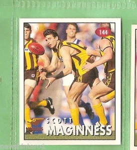 1996 AFL SELECT  STICKER  #144  SCOTT MAGINNESS, HAWTHORN HAWKS - Bild 1 von 1