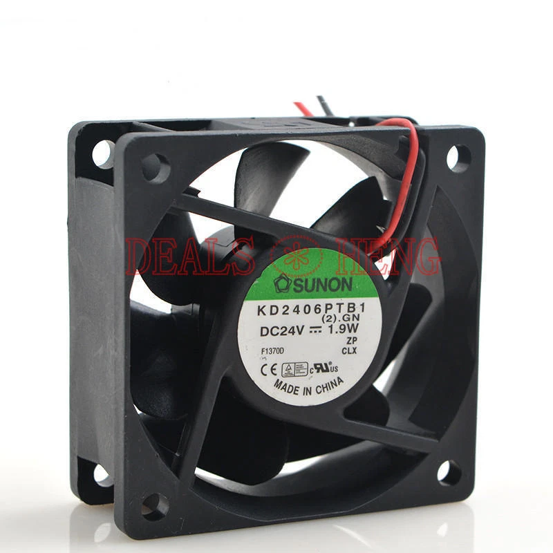 Sunon KD2406PTB1 24V 1.9W 6025 6cm double ball inverter server fan New - Image 1 of 1