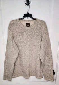Prana Pullover Sweater Mens Sz XL Knit Speckled Embroidered Center Logo - Picture 1 of 5