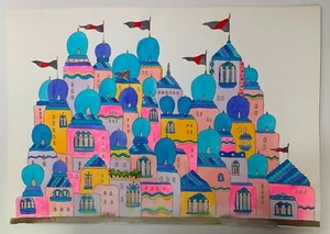 09616 Acquerello - Atmosfere del Corno d'Africa - La città del cielo - Picture 1 of 3