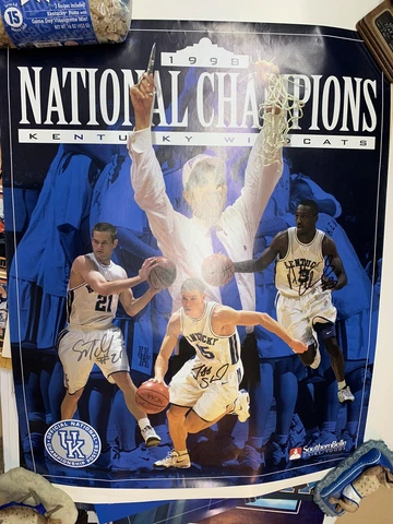 1998 National Champions Signed Poster Kentucky Wildcats Jeff Sheppard Cover